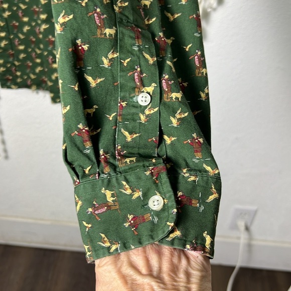 Ralph Lauren Duck Hunting Dog Print Long Sleeve Men's Shirt Custom Fit XL - Picture 3 of 8